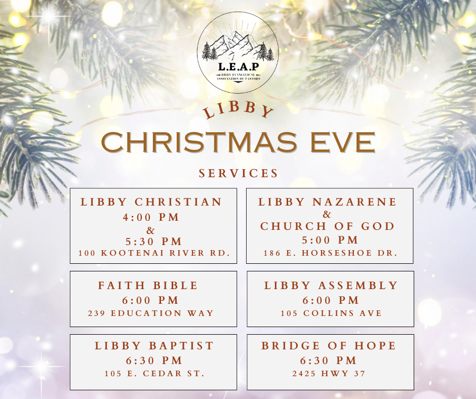 Libby, Montana Church Christmas Eve Service